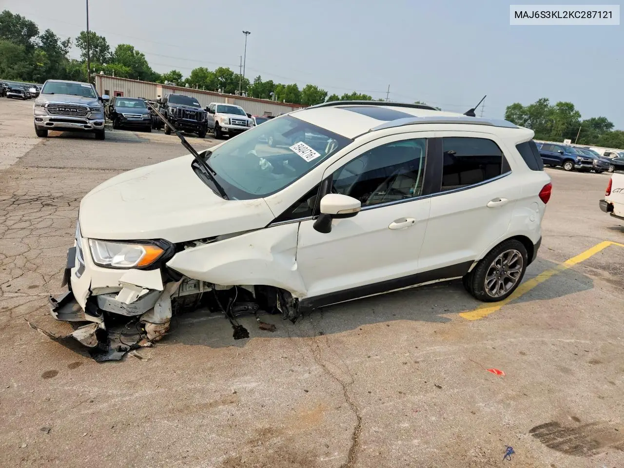 2019 Ford Ecosport Titanium VIN: MAJ6S3KL2KC287121 Lot: 59404716