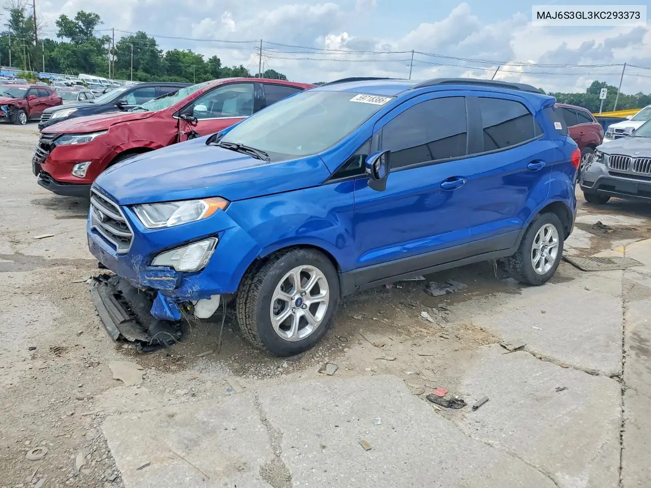 2019 Ford Ecosport Se VIN: MAJ6S3GL3KC293373 Lot: 59718386