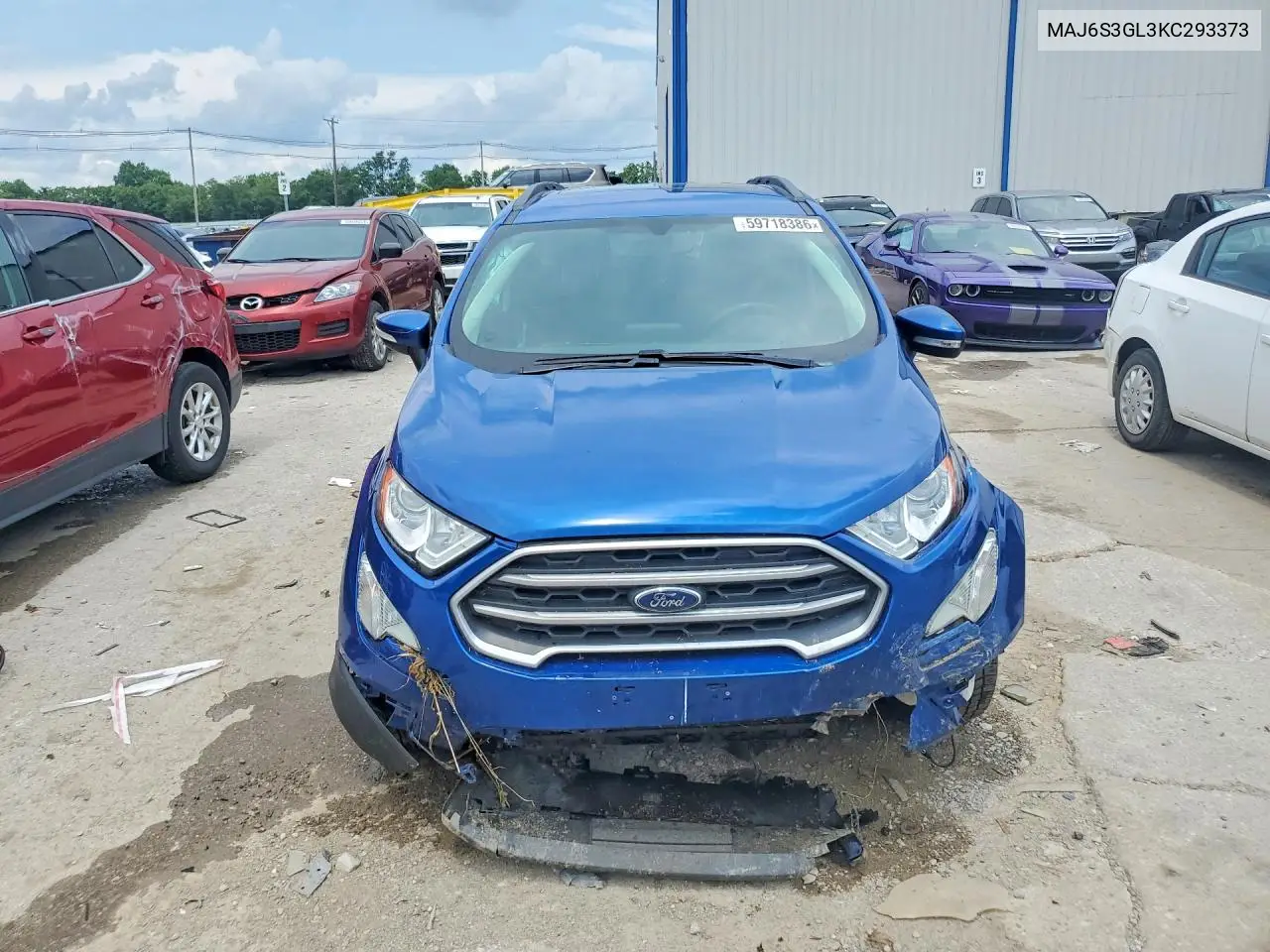 2019 Ford Ecosport Se VIN: MAJ6S3GL3KC293373 Lot: 59718386