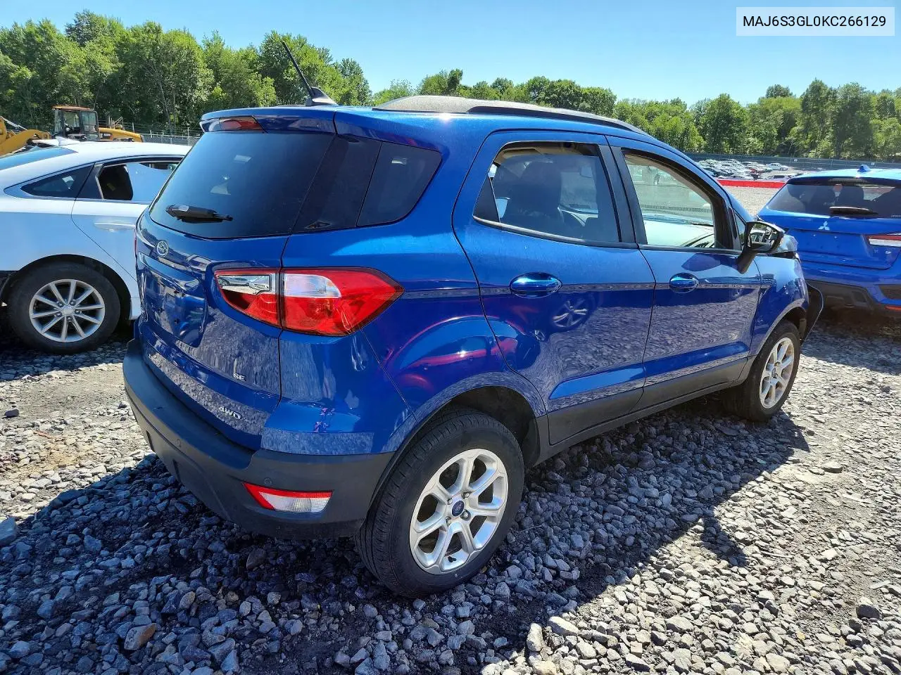 2019 Ford Ecosport Se VIN: MAJ6S3GL0KC266129 Lot: 59831676