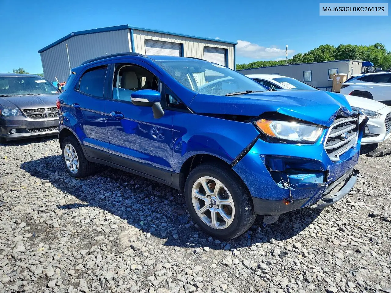 2019 Ford Ecosport Se VIN: MAJ6S3GL0KC266129 Lot: 59831676