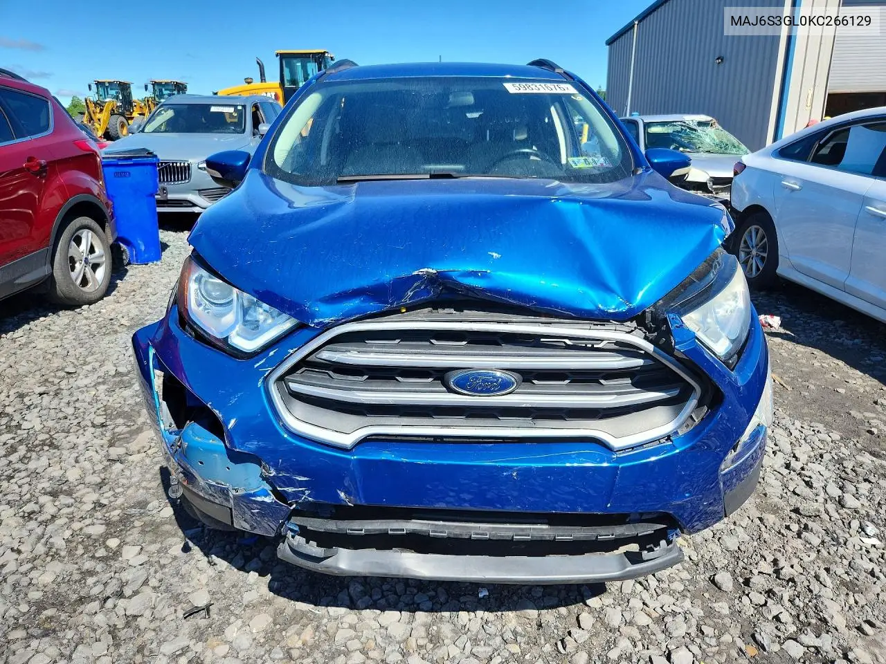 2019 Ford Ecosport Se VIN: MAJ6S3GL0KC266129 Lot: 59831676