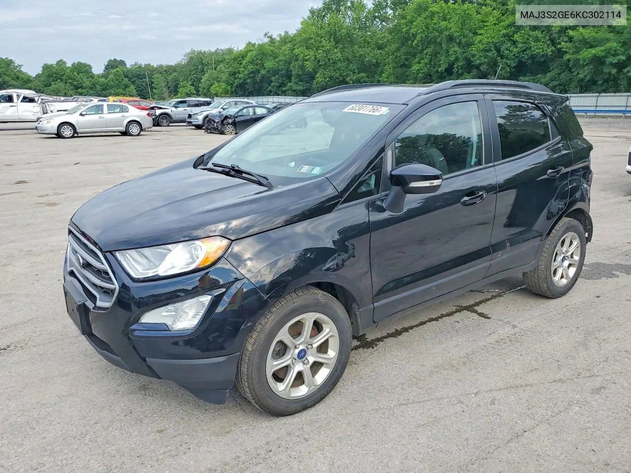 2019 Ford Ecosport Se VIN: MAJ3S2GE6KC302114 Lot: 60301766