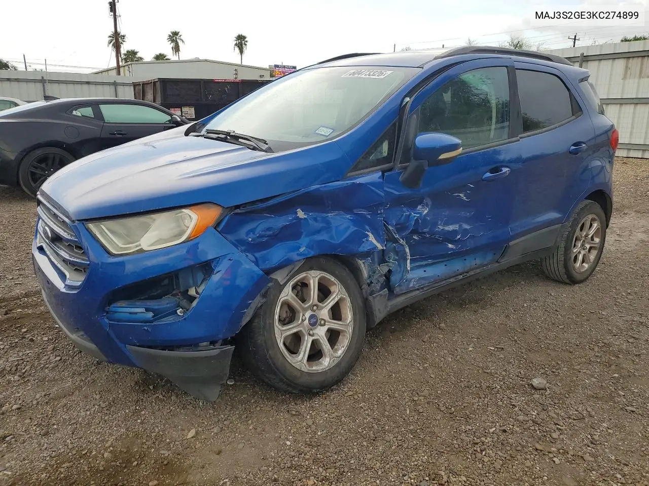 2019 Ford Ecosport Se VIN: MAJ3S2GE3KC274899 Lot: 60473326
