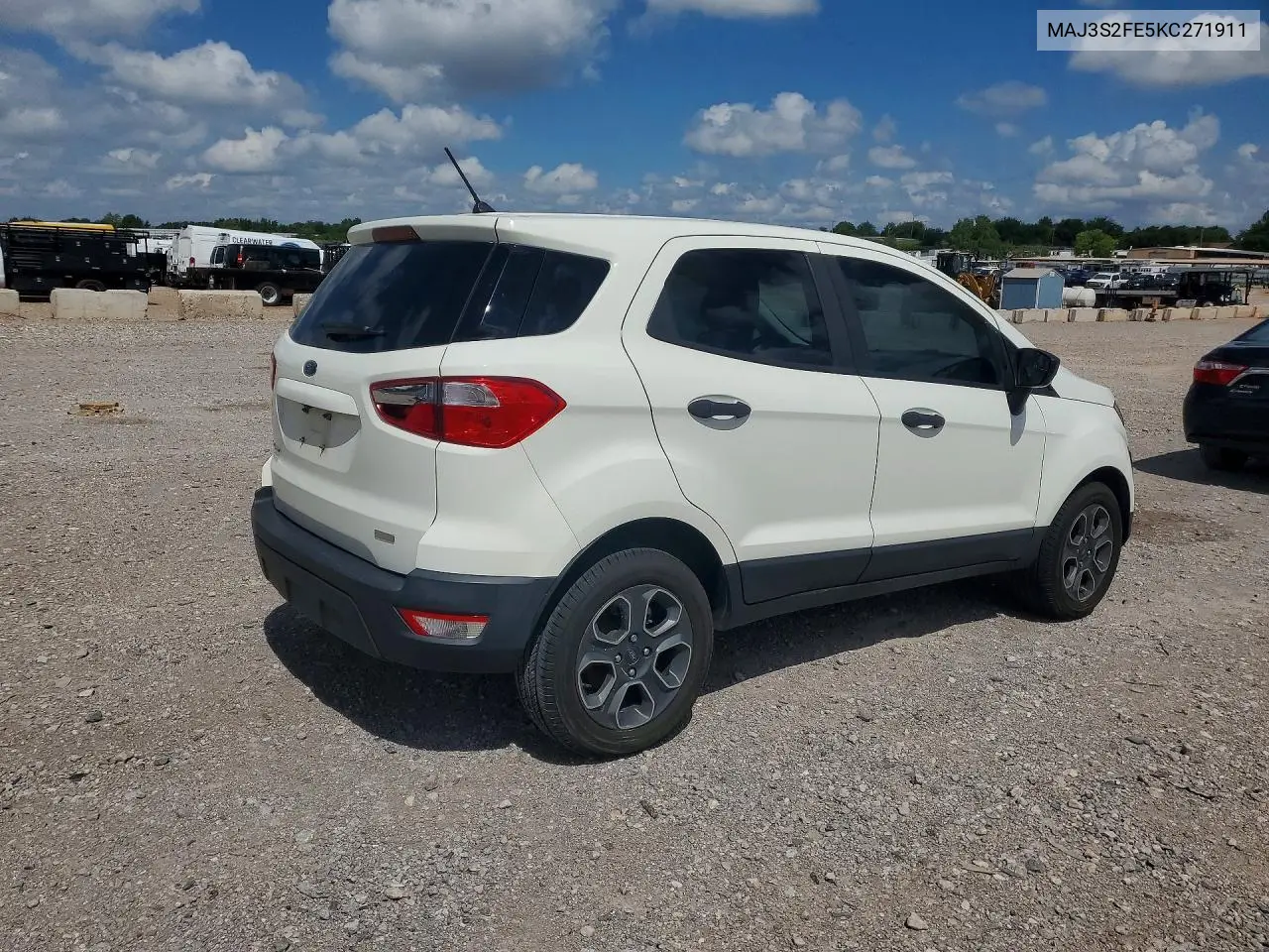 2019 Ford Ecosport S VIN: MAJ3S2FE5KC271911 Lot: 60797476