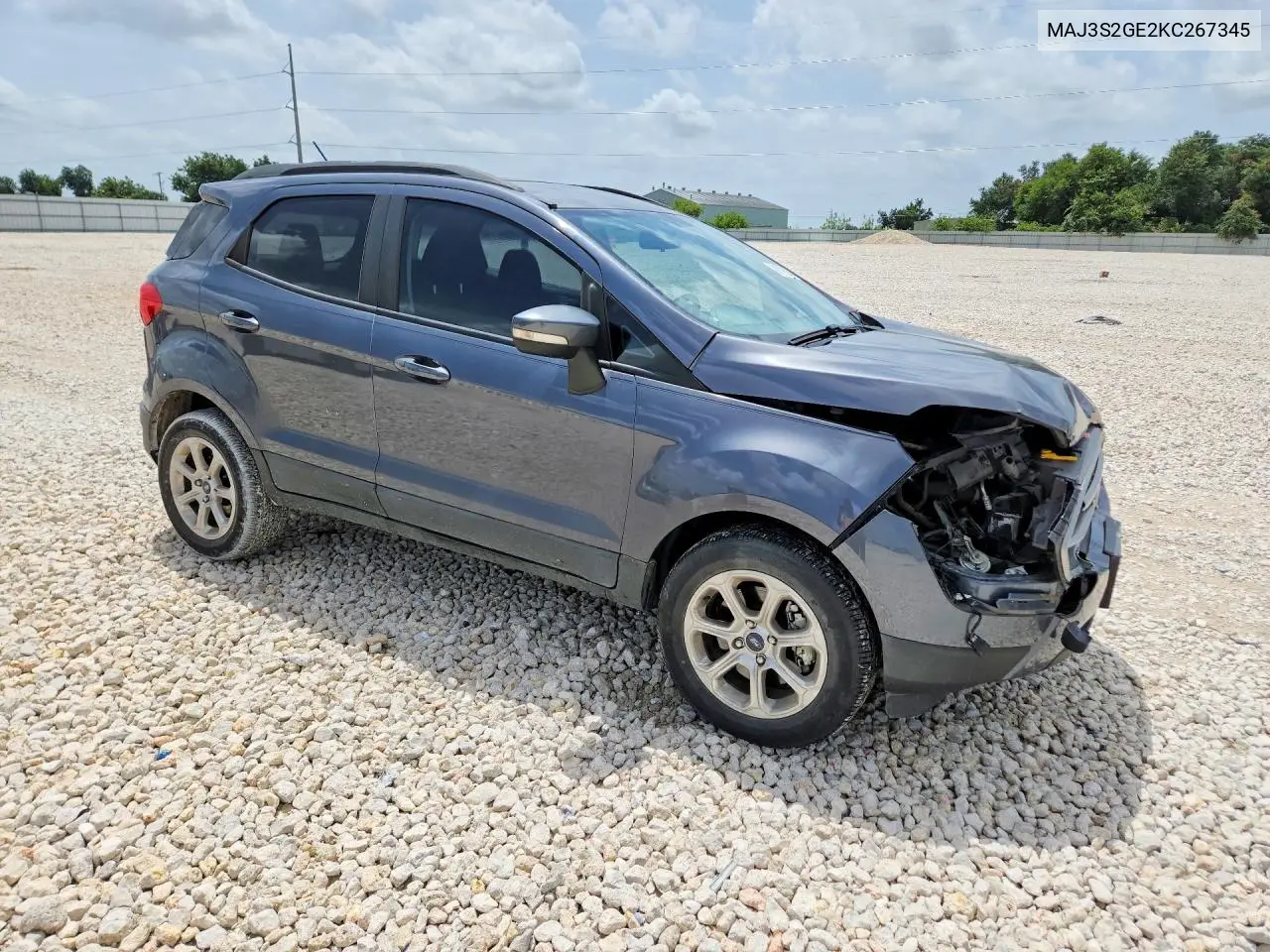 2019 Ford Ecosport Se VIN: MAJ3S2GE2KC267345 Lot: 61716396