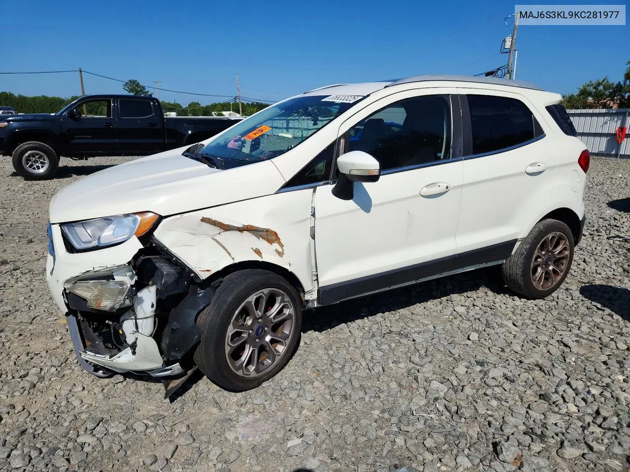 2019 Ford Ecosport Titanium VIN: MAJ6S3KL9KC281977 Lot: 85633325