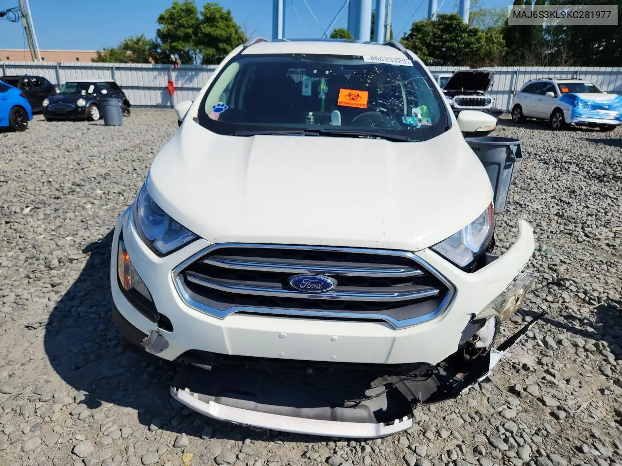 2019 Ford Ecosport Titanium VIN: MAJ6S3KL9KC281977 Lot: 85633325