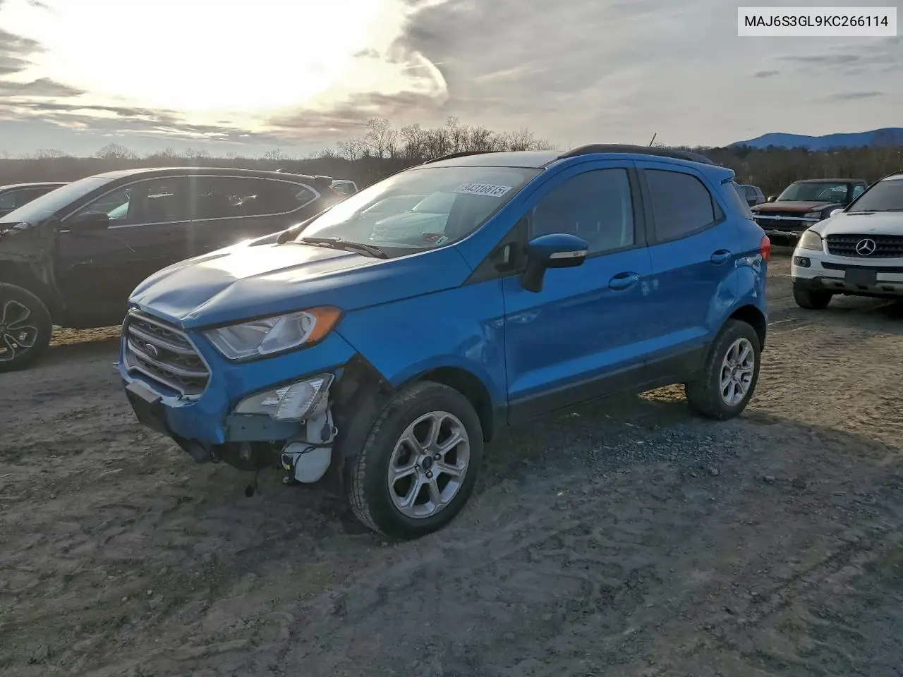 MAJ6S3GL9KC266114 2019 Ford Ecosport Se