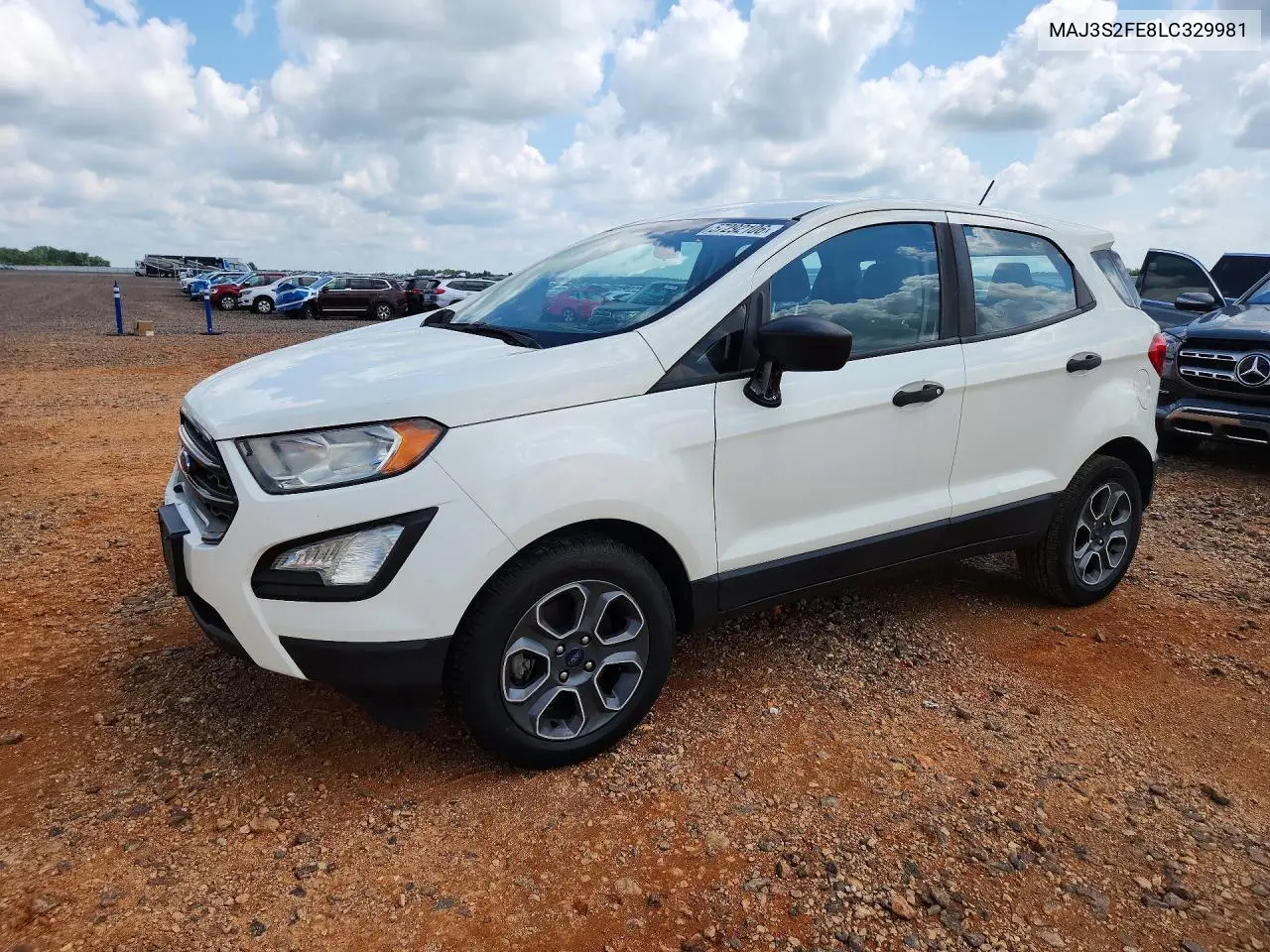 2020 Ford Ecosport S VIN: MAJ3S2FE8LC329981 Lot: 57292106