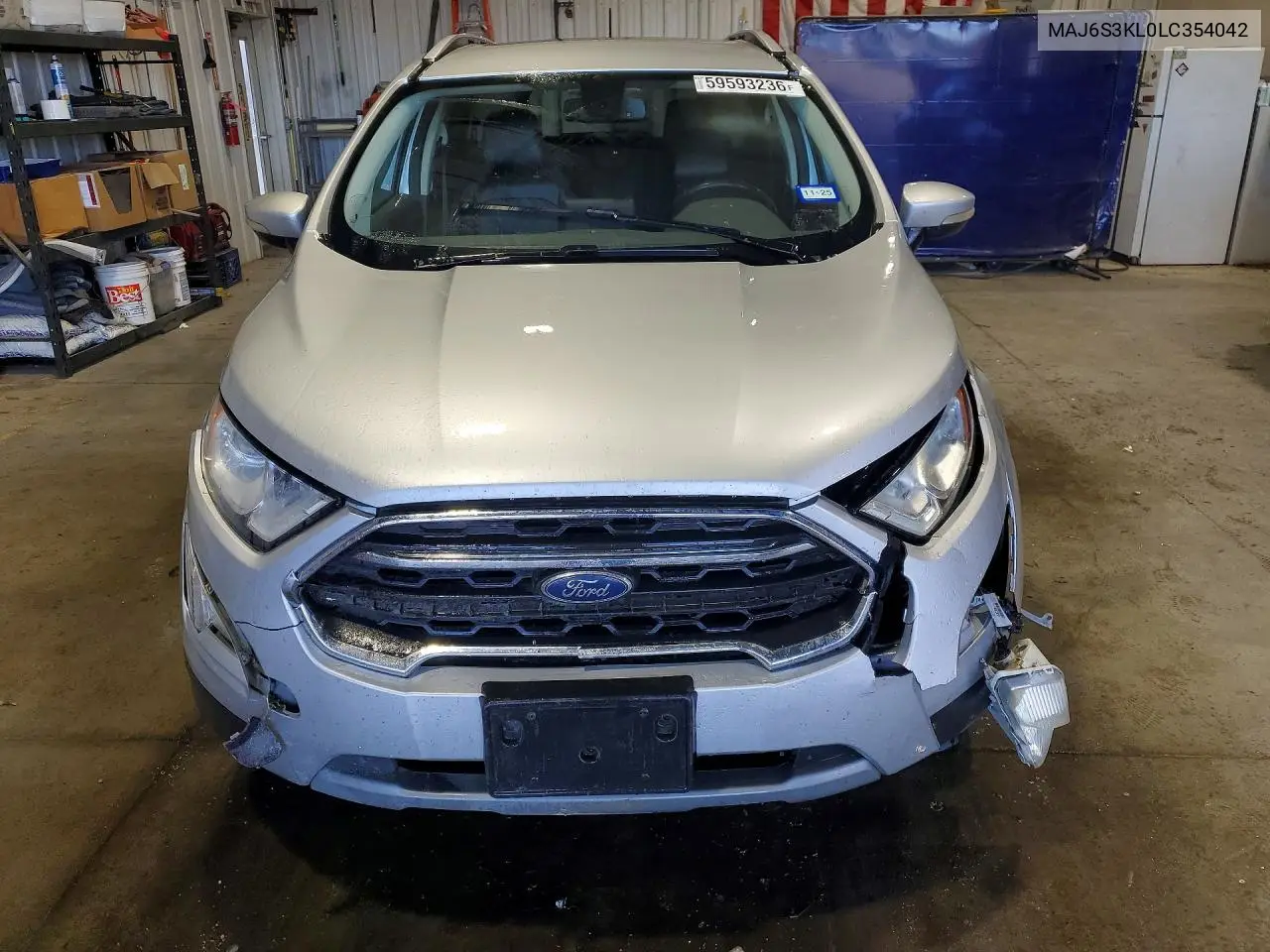 2020 Ford Ecosport Titanium VIN: MAJ6S3KL0LC354042 Lot: 59593236