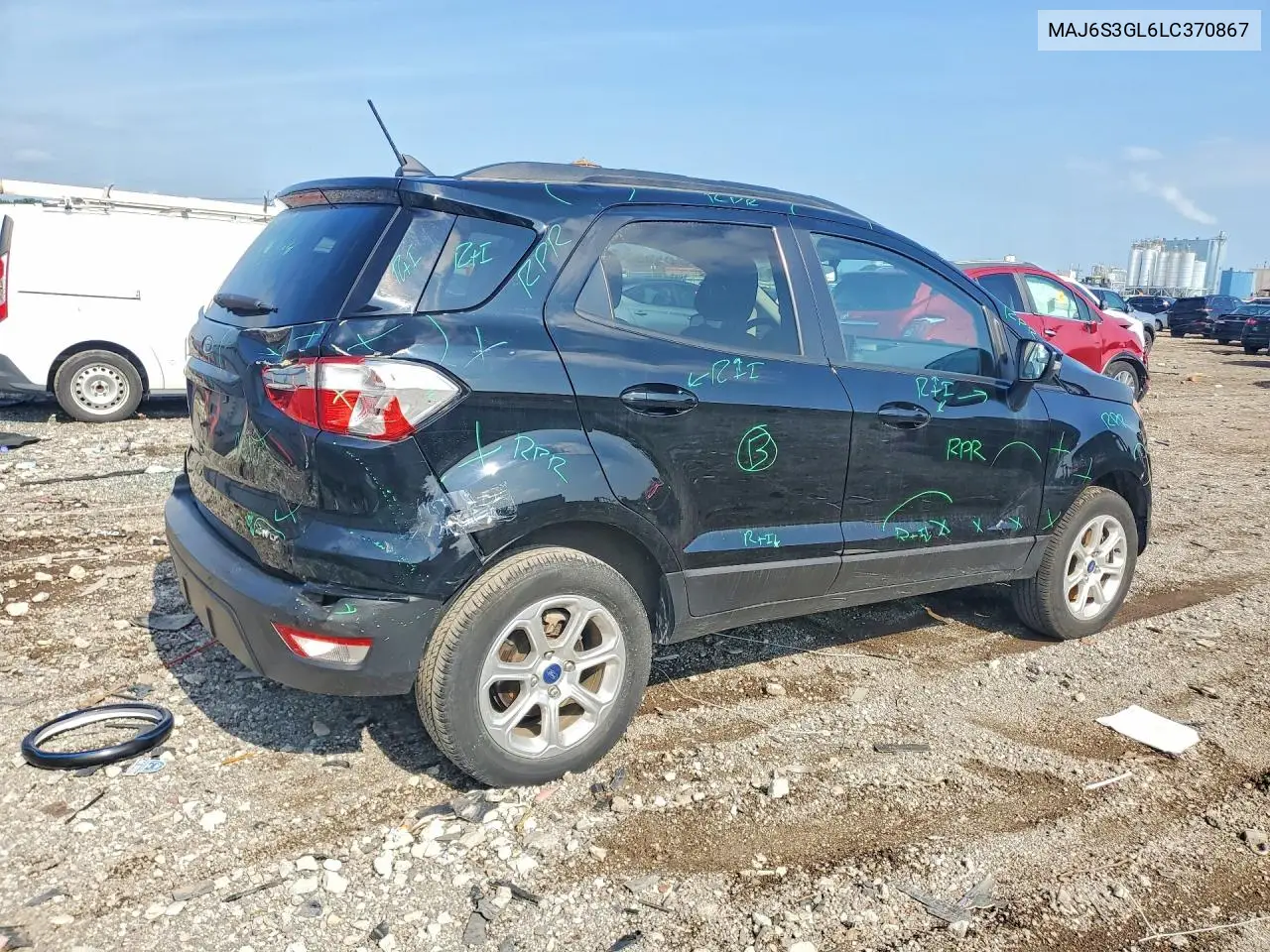 2020 Ford Ecosport Se VIN: MAJ6S3GL6LC370867 Lot: 59737236