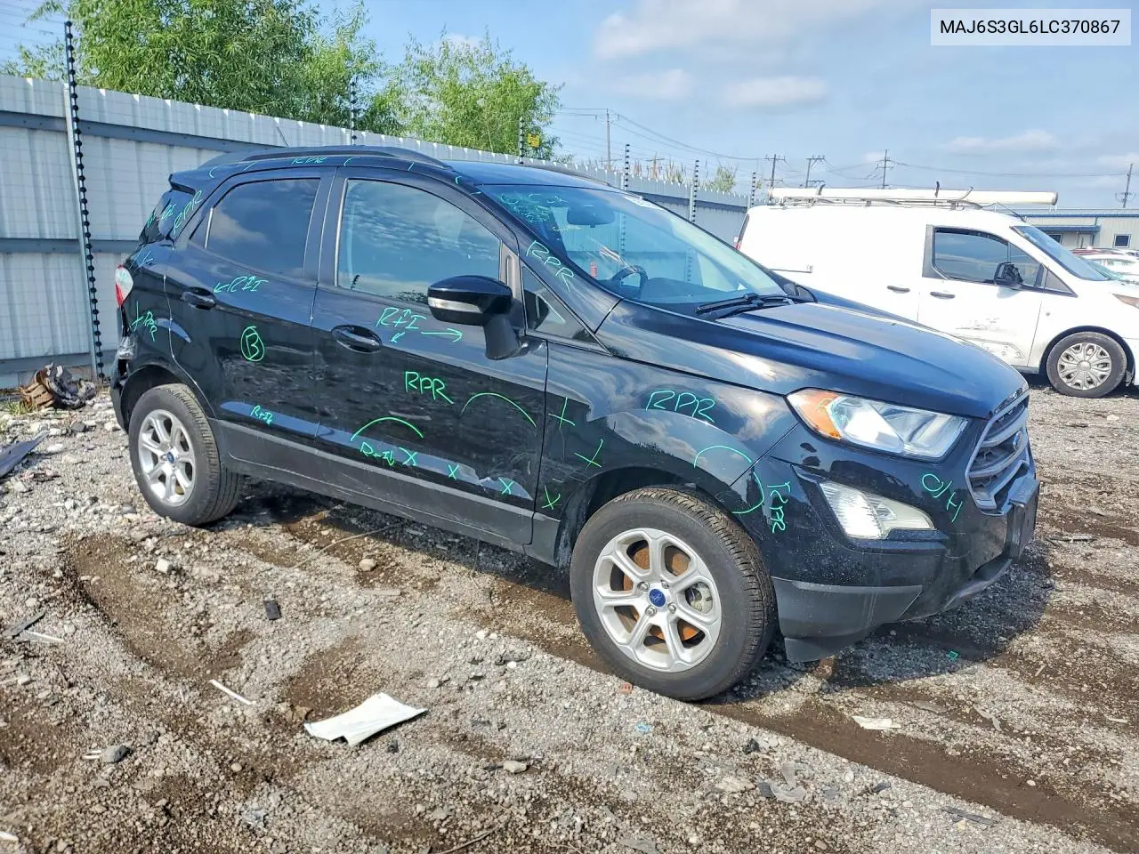 2020 Ford Ecosport Se VIN: MAJ6S3GL6LC370867 Lot: 59737236