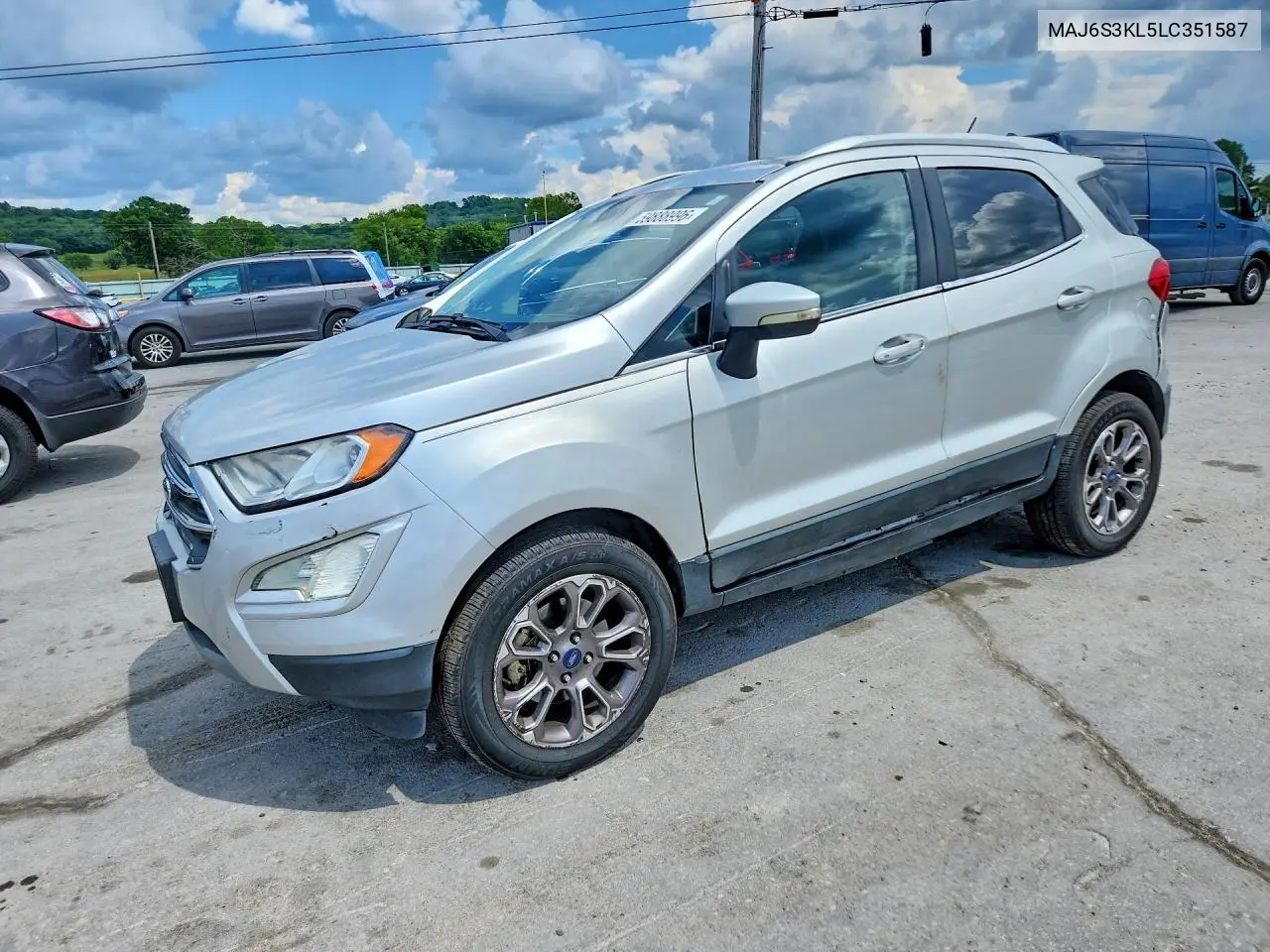 2020 Ford Ecosport Titanium VIN: MAJ6S3KL5LC351587 Lot: 59888996