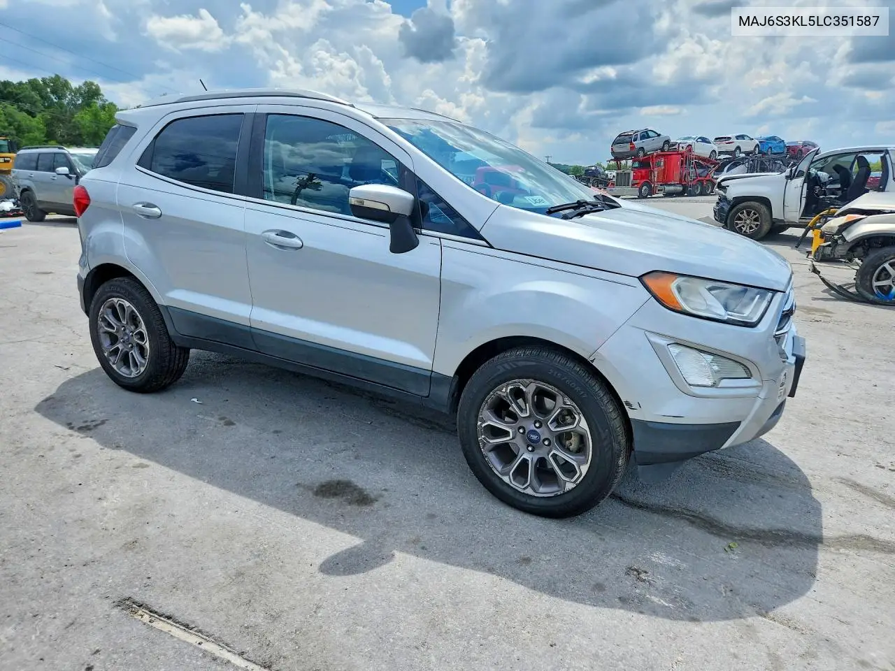 2020 Ford Ecosport Titanium VIN: MAJ6S3KL5LC351587 Lot: 59888996