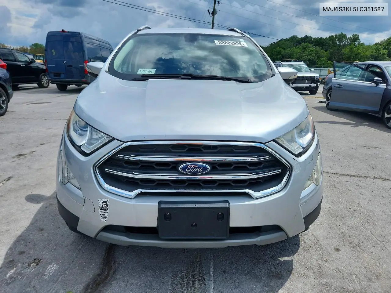 2020 Ford Ecosport Titanium VIN: MAJ6S3KL5LC351587 Lot: 59888996