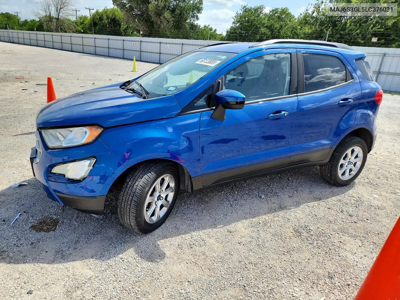 2020 Ford Ecosport Se VIN: MAJ6S3GL5LC376031 Lot: 60123886