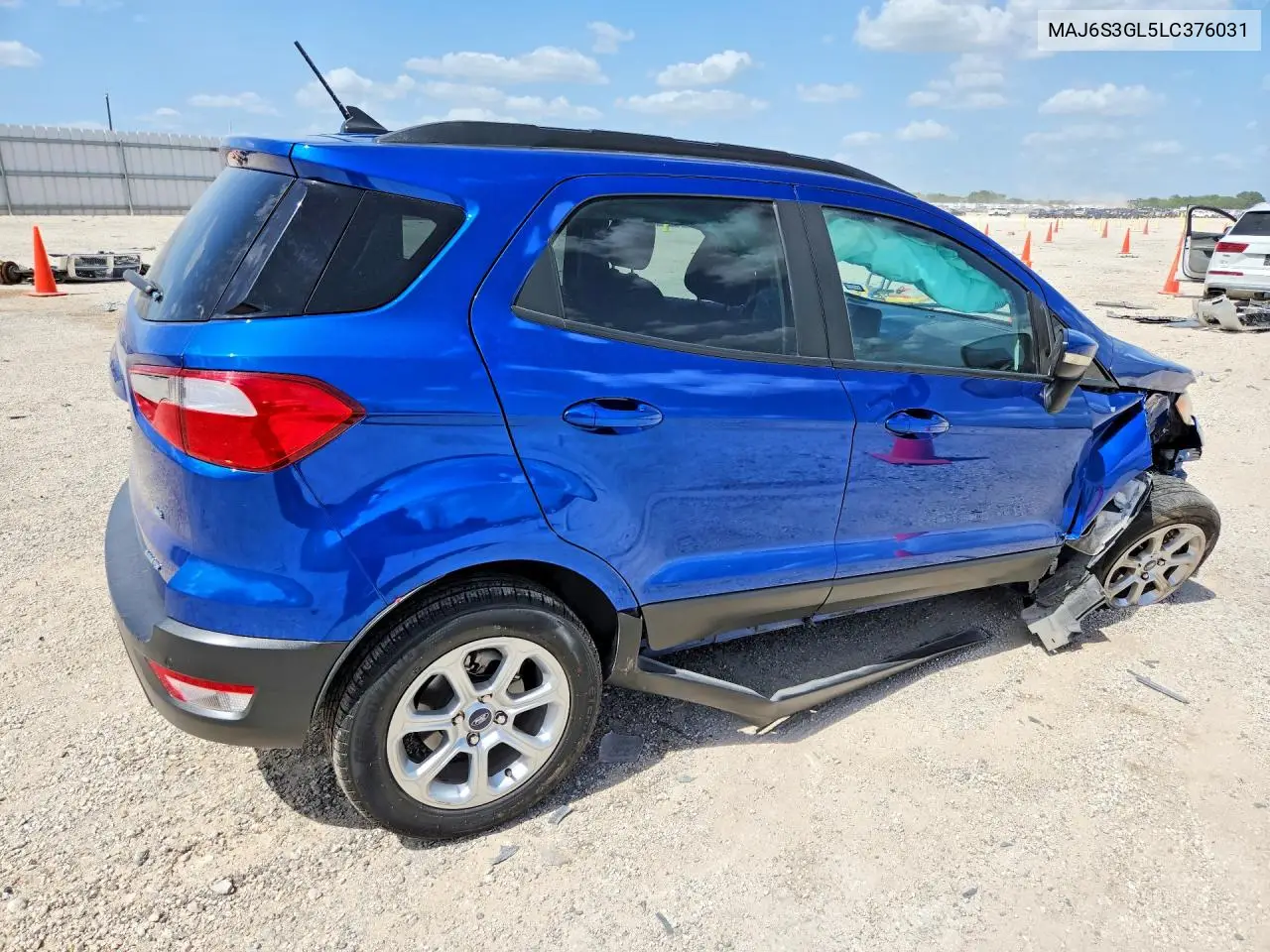 2020 Ford Ecosport Se VIN: MAJ6S3GL5LC376031 Lot: 60123886