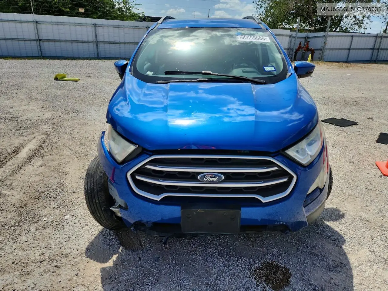 2020 Ford Ecosport Se VIN: MAJ6S3GL5LC376031 Lot: 60123886