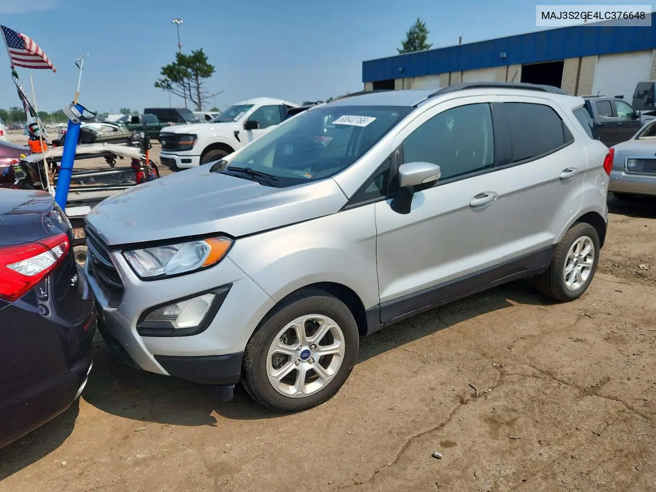 2020 Ford Ecosport Se VIN: MAJ3S2GE4LC376648 Lot: 60840766