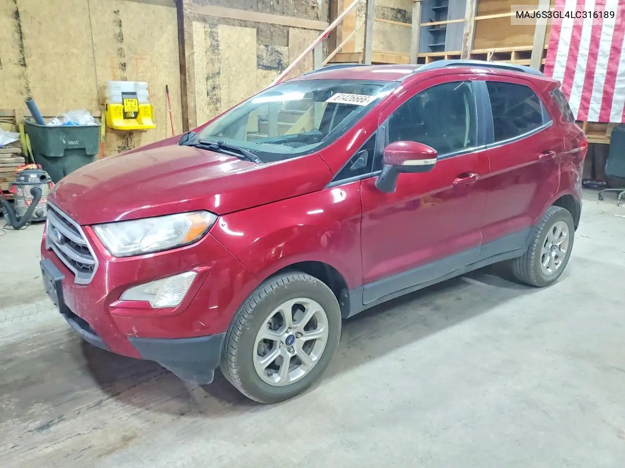 2020 Ford Ecosport Se VIN: MAJ6S3GL4LC316189 Lot: 61426666