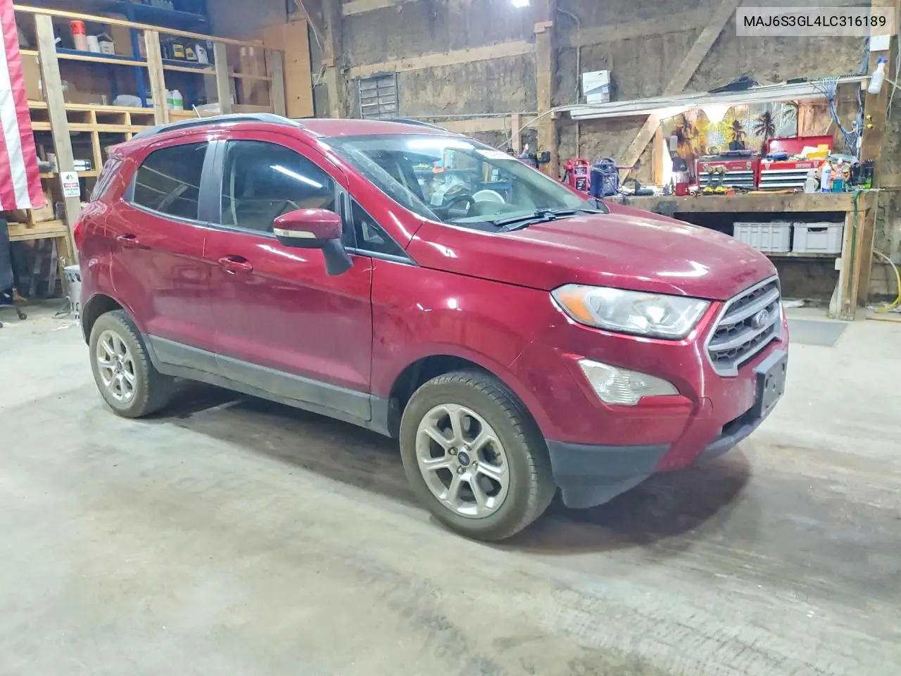 2020 Ford Ecosport Se VIN: MAJ6S3GL4LC316189 Lot: 61426666