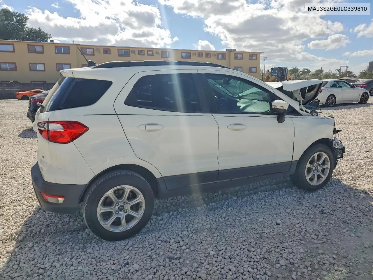 2020 Ford Ecosport Se VIN: MAJ3S2GE0LC339810 Lot: 77775675