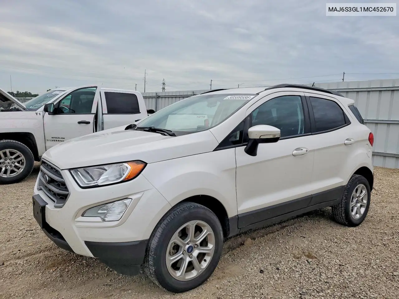 2021 Ford Ecosport Se VIN: MAJ6S3GL1MC452670 Lot: 58589586