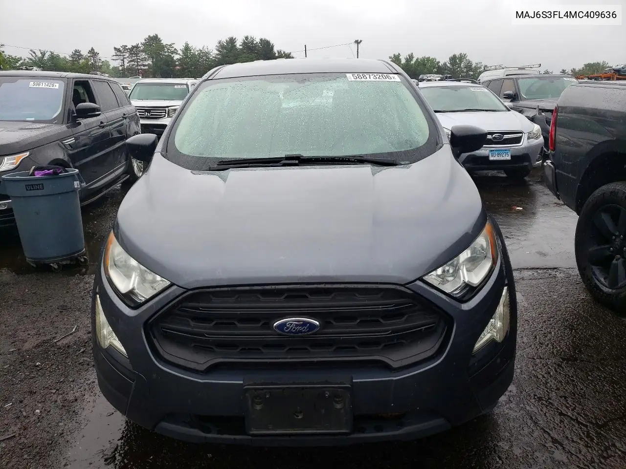 2021 Ford Ecosport S VIN: MAJ6S3FL4MC409636 Lot: 58873206