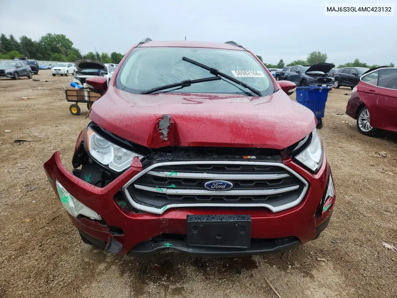 2021 Ford Ecosport Se VIN: MAJ6S3GL4MC423132 Lot: 58982166