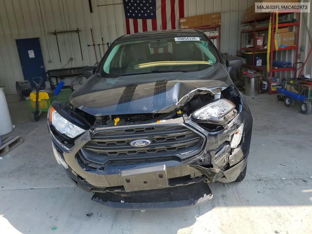 2021 Ford Ecosport S VIN: MAJ6S3FL9MC402973 Lot: 59054336