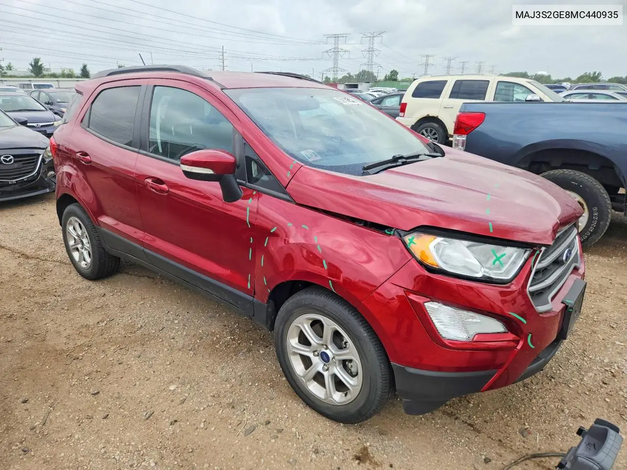 2021 Ford Ecosport Se VIN: MAJ3S2GE8MC440935 Lot: 59188996