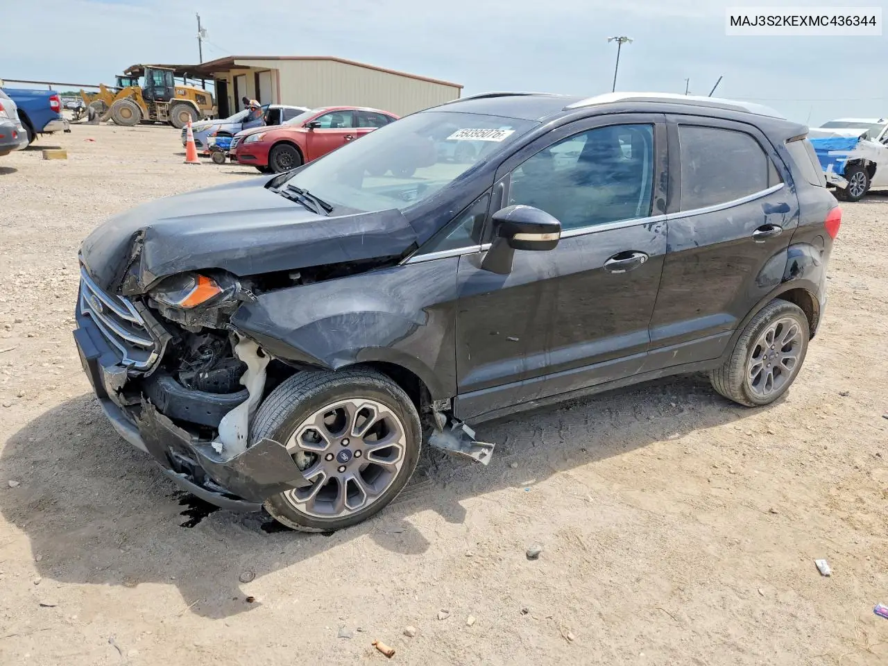 2021 Ford Ecosport Titanium VIN: MAJ3S2KEXMC436344 Lot: 59395076