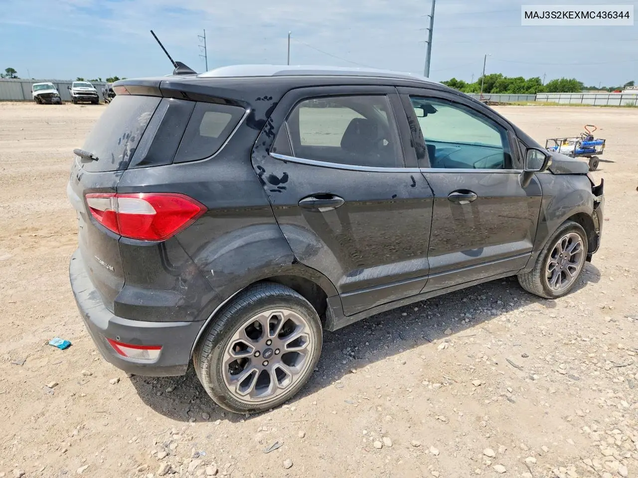 2021 Ford Ecosport Titanium VIN: MAJ3S2KEXMC436344 Lot: 59395076