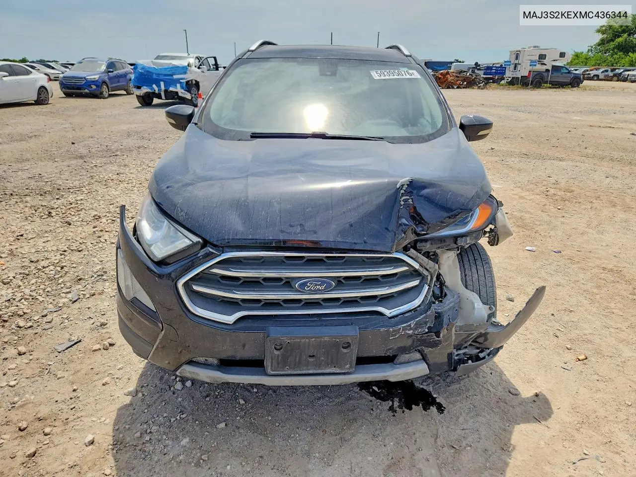2021 Ford Ecosport Titanium VIN: MAJ3S2KEXMC436344 Lot: 59395076