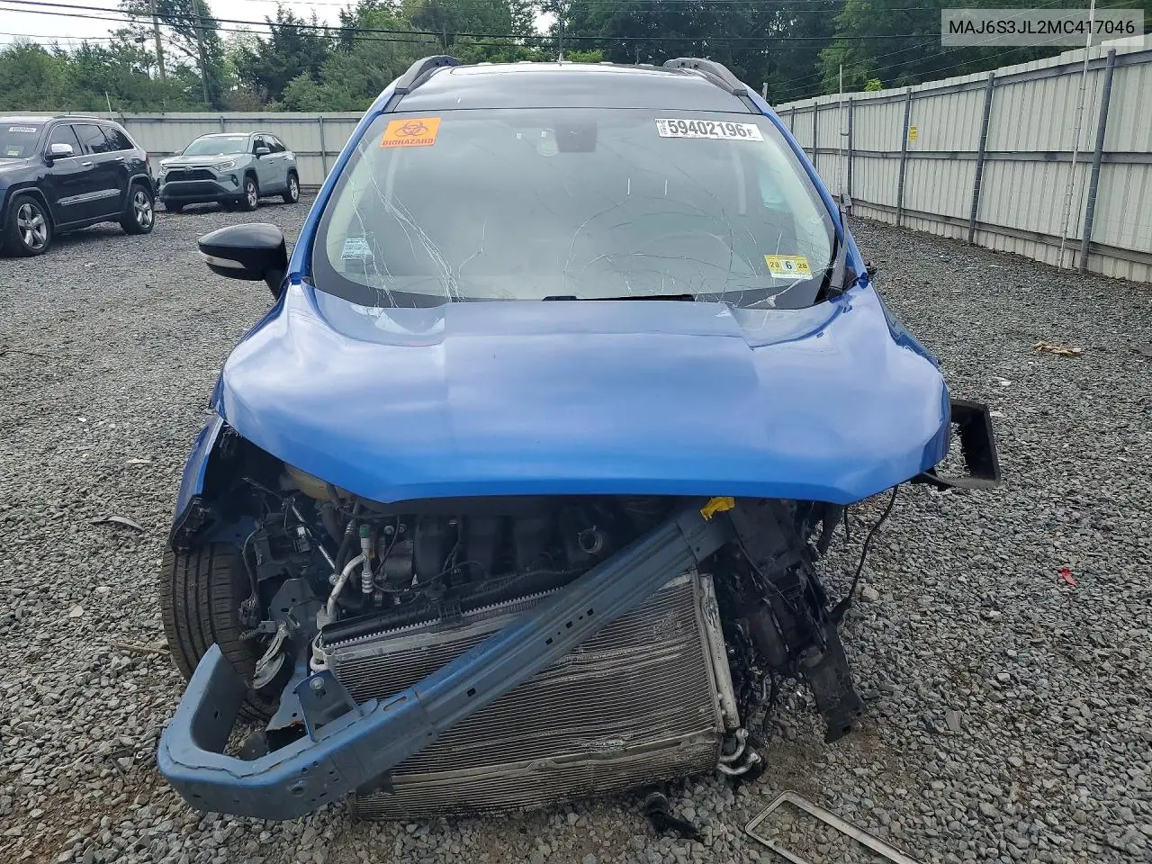 2021 Ford Ecosport Ses VIN: MAJ6S3JL2MC417046 Lot: 59402196