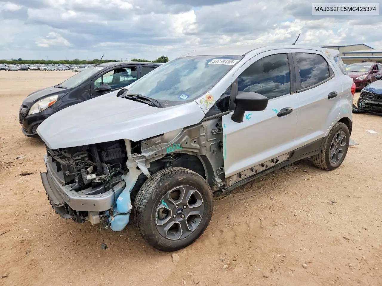 2021 Ford Ecosport S VIN: MAJ3S2FE5MC425374 Lot: 59779186