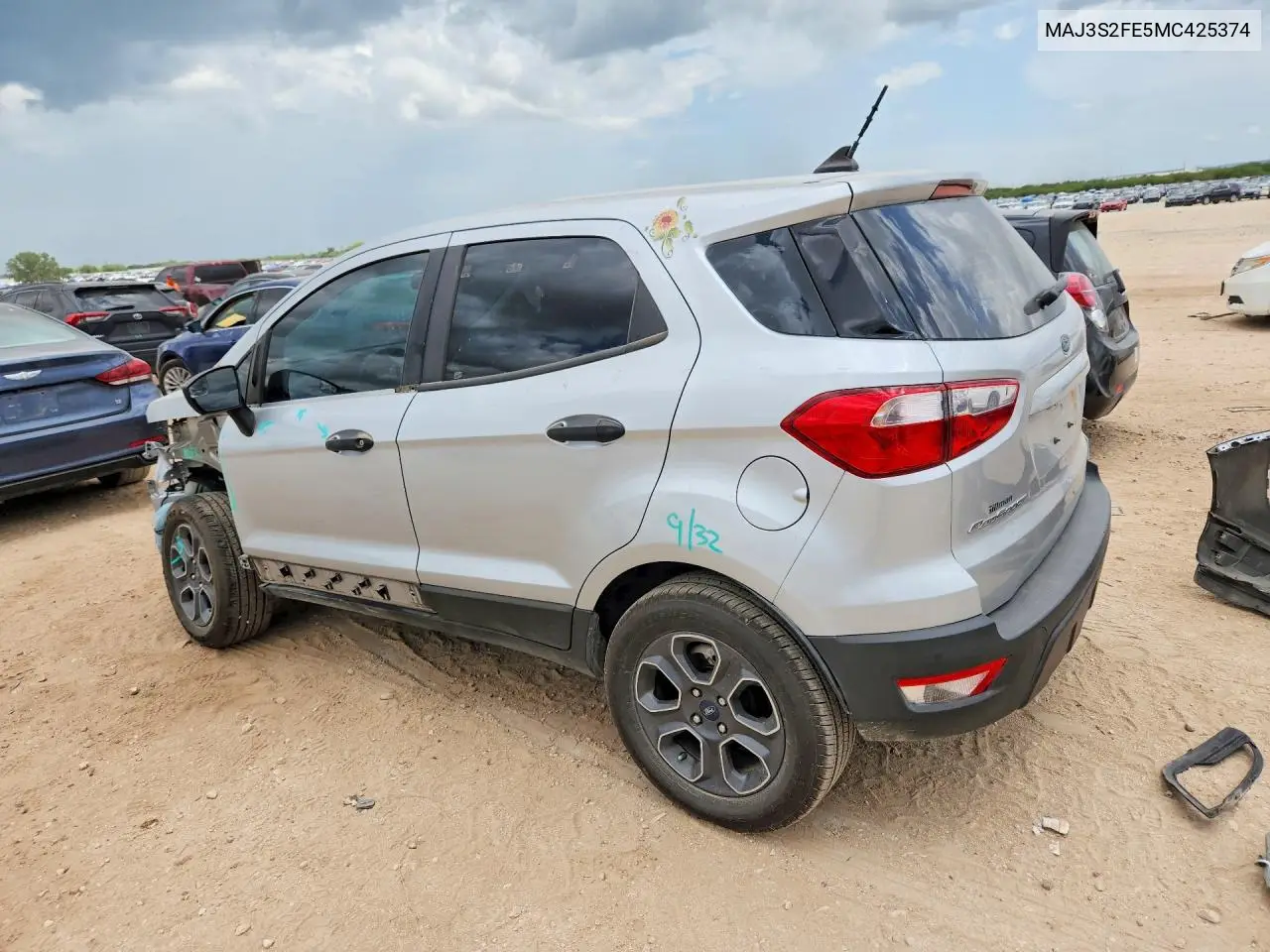 2021 Ford Ecosport S VIN: MAJ3S2FE5MC425374 Lot: 59779186