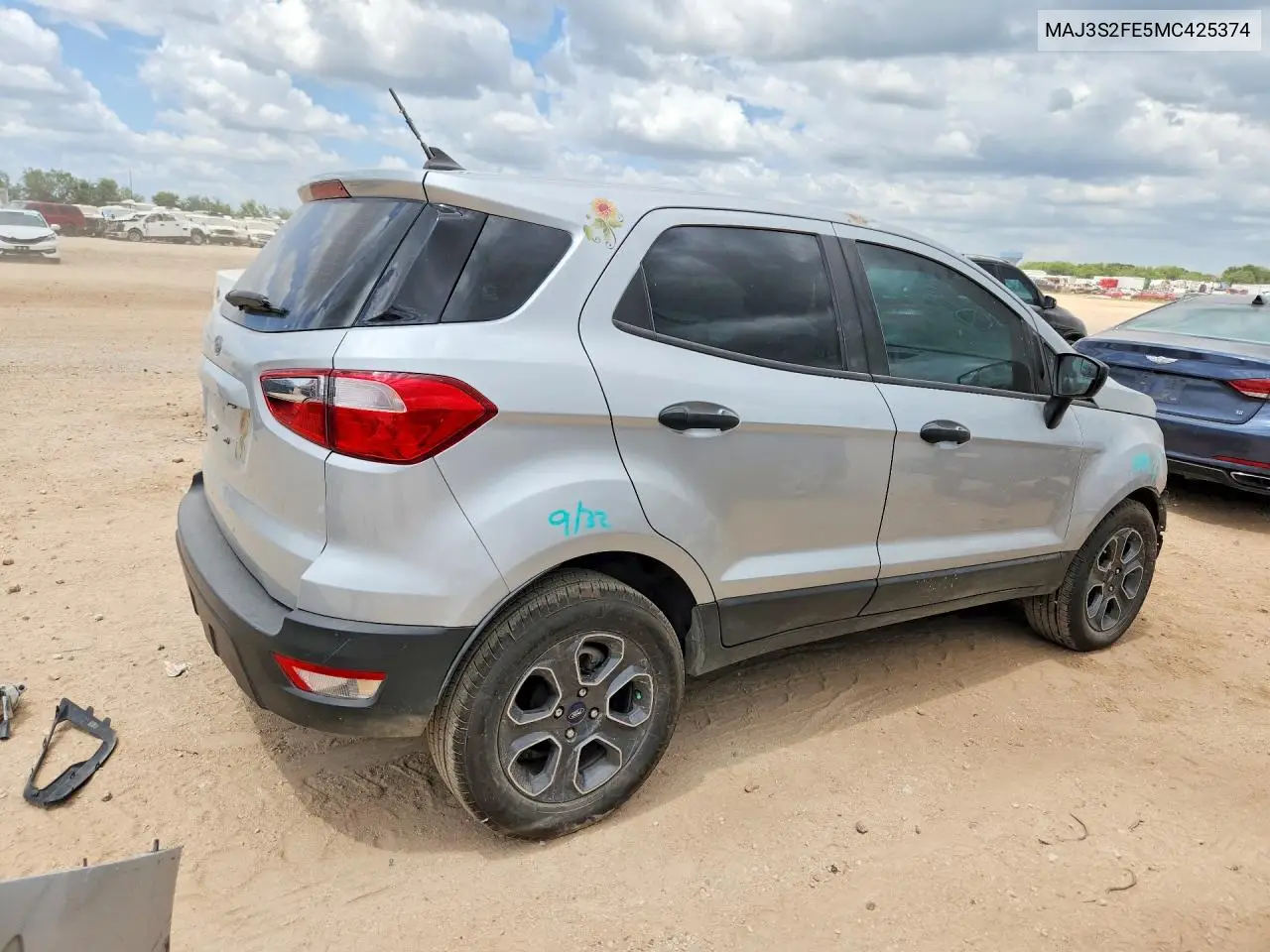 2021 Ford Ecosport S VIN: MAJ3S2FE5MC425374 Lot: 59779186