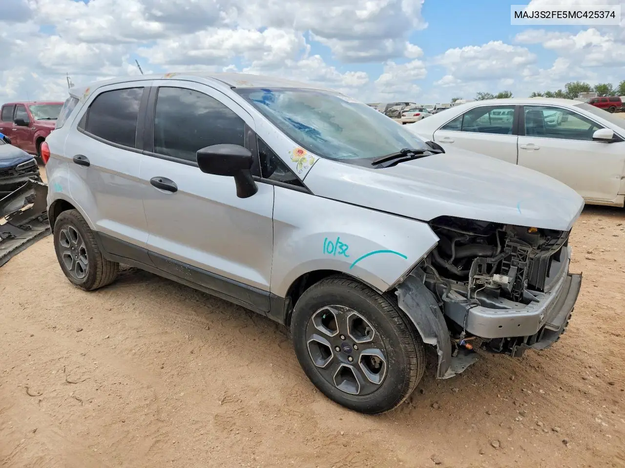2021 Ford Ecosport S VIN: MAJ3S2FE5MC425374 Lot: 59779186