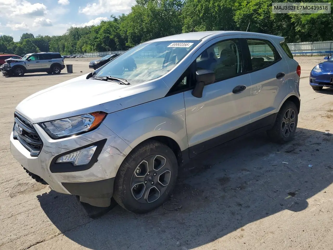 2021 Ford Ecosport S VIN: MAJ3S2FE7MC439518 Lot: 59993356