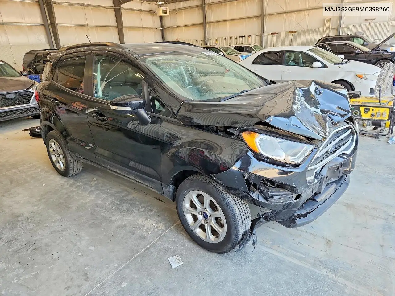 2021 Ford Ecosport Se VIN: MAJ3S2GE9MC398260 Lot: 60123876