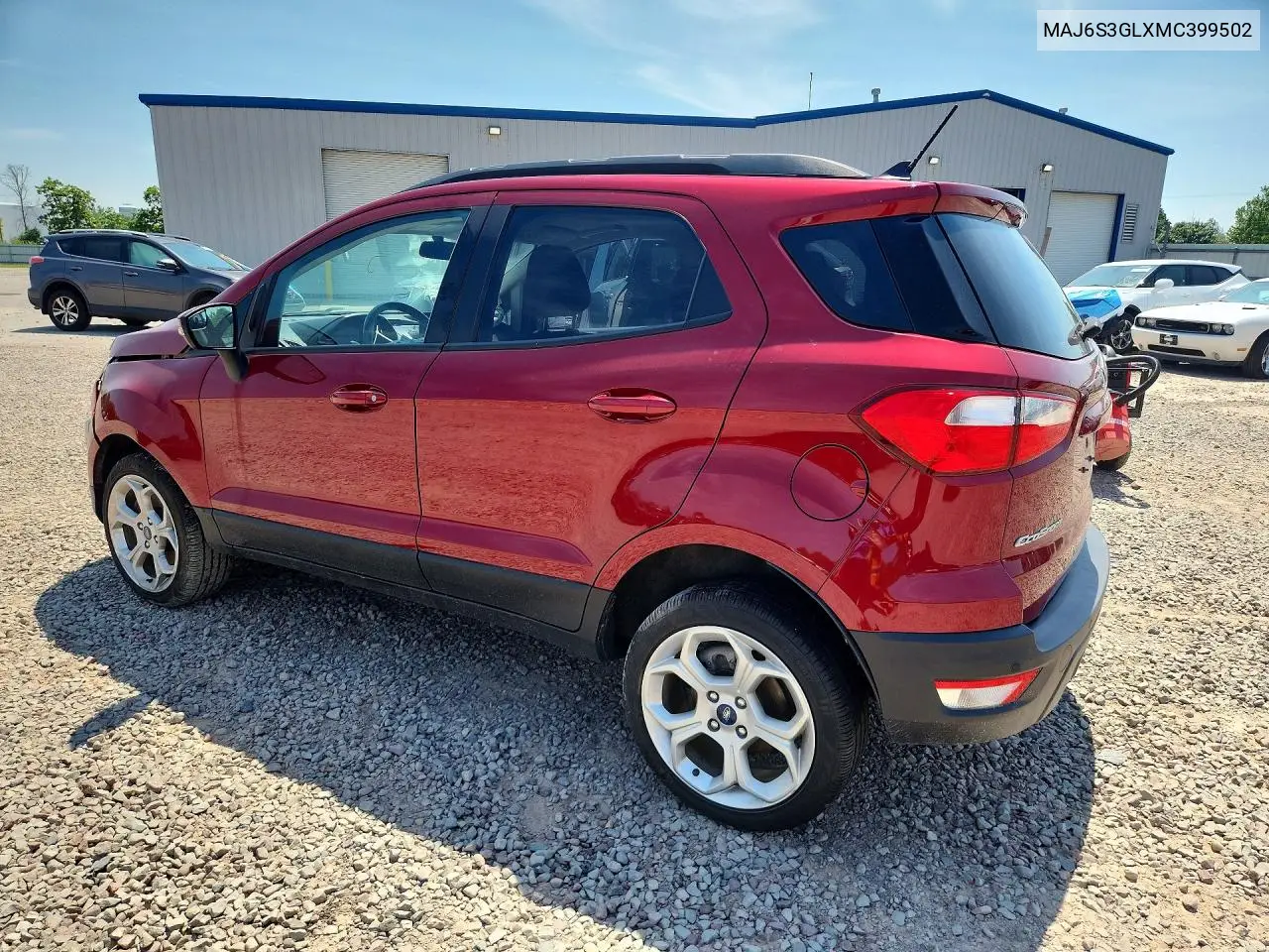 2021 Ford Ecosport Se VIN: MAJ6S3GLXMC399502 Lot: 60467096