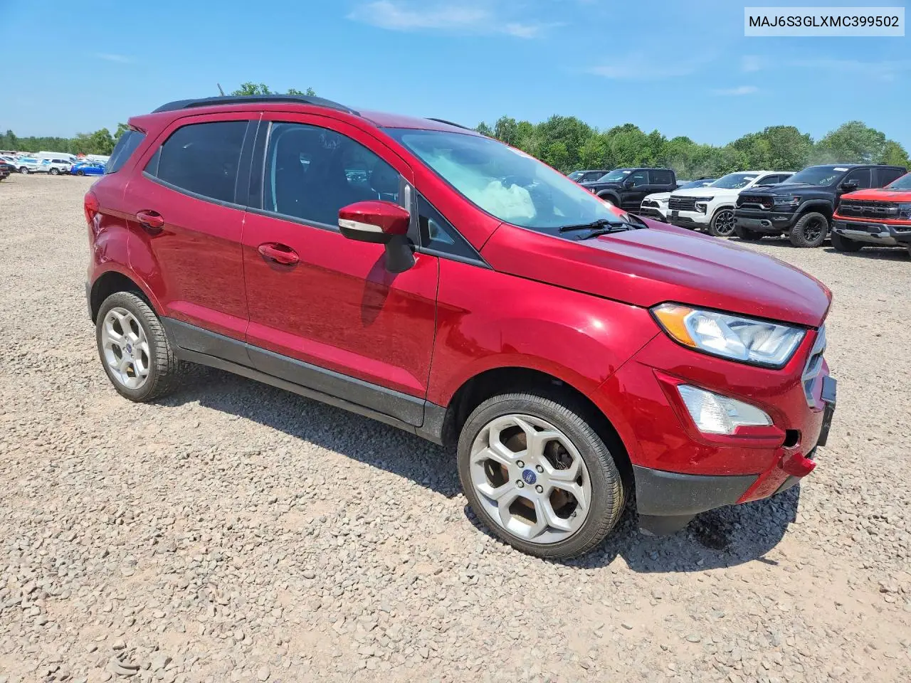 2021 Ford Ecosport Se VIN: MAJ6S3GLXMC399502 Lot: 60467096