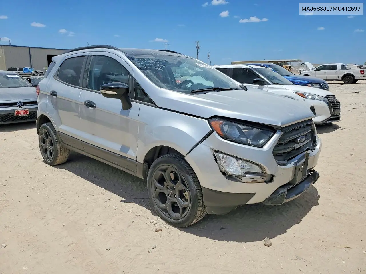 2021 Ford Ecosport Ses VIN: MAJ6S3JL7MC412697 Lot: 60616796