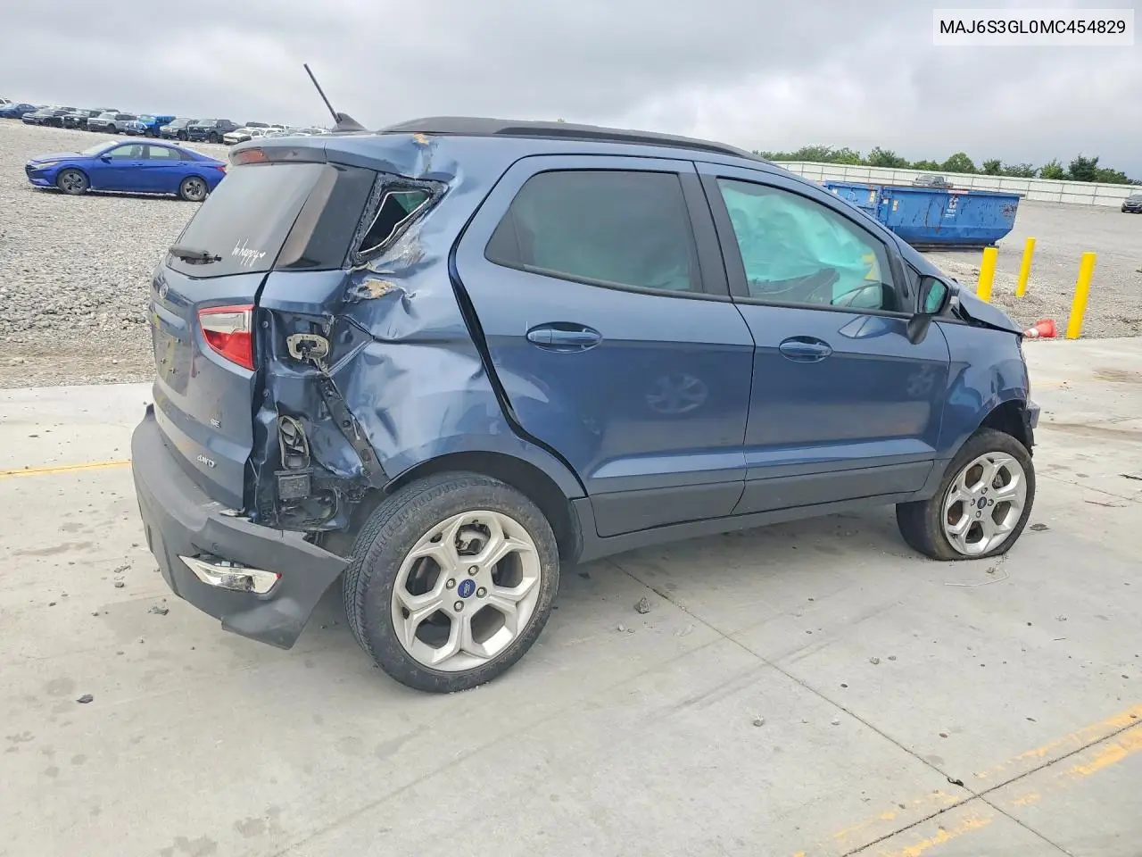2021 Ford Ecosport Se VIN: MAJ6S3GL0MC454829 Lot: 60897926