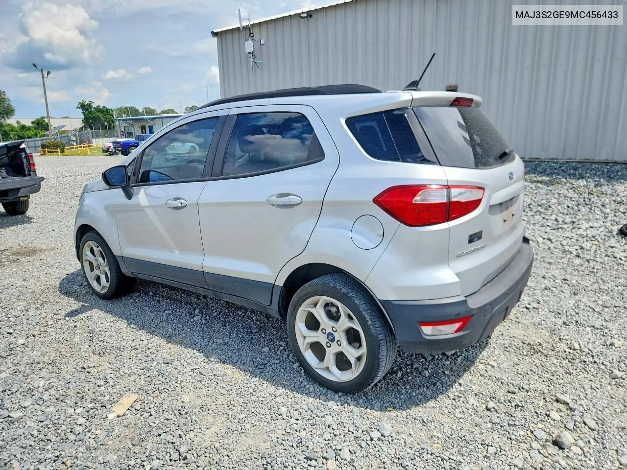2021 Ford Ecosport Se VIN: MAJ3S2GE9MC456433 Lot: 61044206