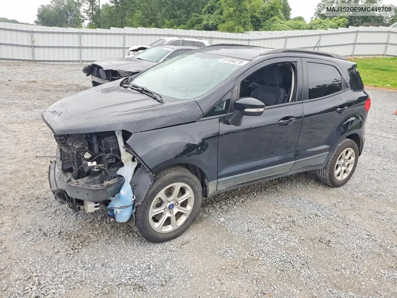 2021 Ford Ecosport Se VIN: MAJ3S2GE9MC449708 Lot: 61104276