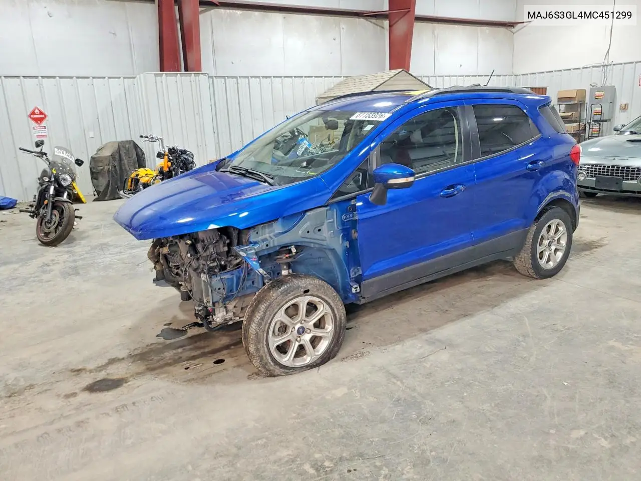 2021 Ford Ecosport Se VIN: MAJ6S3GL4MC451299 Lot: 61155926