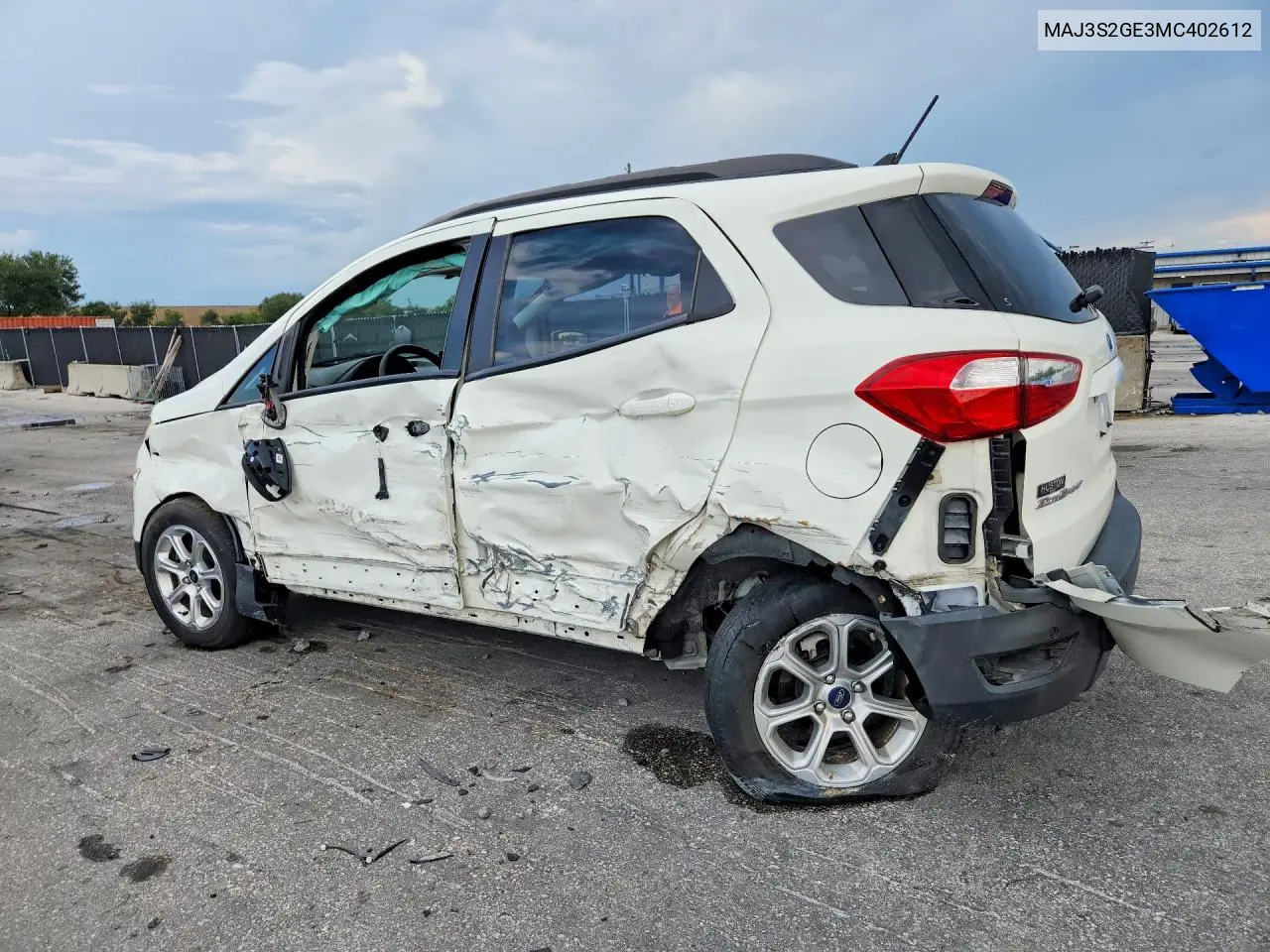 2021 Ford Ecosport VIN: MAJ3S2GE3MC402612 Lot: 61428866